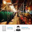 Load image into Gallery viewer, LED Temporary Work Lights with Cage, 100W 5000K, Plug and Play, Linkable, 12000LM, IP64, Portable Hanging Lighting for Construction Jobsite - LEDMyPlace