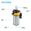 Load image into Gallery viewer, LED Temporary Work Lights with Cage, 150W 5000K 18000LM Plug and Play, Linkable, Jobsite Lighting, IP64, Portable Hanging Work Construction Light - LEDMyPlace