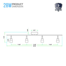 Load image into Gallery viewer, LED Track Lighting, Brushed Nickel Finish, Dimmable, 3000K, Flush Mount Spotlight Ceiling, Directional Ceiling Light for Dining Room, Bedroom, Office - LEDMyPlace