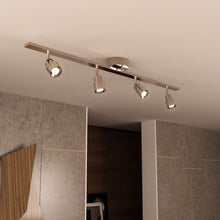 Load image into Gallery viewer, LED Track Lighting, Brushed Nickel Finish, Dimmable, 3000K, Flush Mount Spotlight Ceiling, Directional Ceiling Light for Dining Room, Bedroom, Office - LEDMyPlace