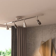 Load image into Gallery viewer, LED Track Lighting, Brushed Nickel Finish, Dimmable, 3000K, Flush Mount Spotlight Ceiling, Directional Ceiling Light for Dining Room, Bedroom, Office - LEDMyPlace