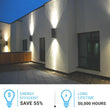 Load image into Gallery viewer, LED Up &amp; Down Lights Outdoor, Cylinder, 12WX2, AC100 - 277V, 80 - 90 Lm/W, IP65, Light Bronze Finish, Double Side - LEDMyPlace