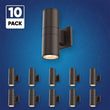 Load image into Gallery viewer, LED Up &amp; Down Lights Outdoor, Cylinder, 12WX2, AC100 - 277V, 80 - 90 Lm/W, IP65, Light Bronze Finish, Double Side - LEDMyPlace