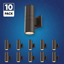 Load image into Gallery viewer, LED Up &amp; Down Lights Outdoor, Cylinder, 12WX2, AC100 - 277V, 80 - 90 Lm/W, IP65, Light Bronze Finish, Double Side - LEDMyPlace
