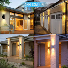 Load image into Gallery viewer, LED Up &amp; Down Lights Outdoor, Cylinder, 12WX2, AC100 - 277V, 80 - 90 Lm/W, IP65, Light Bronze Finish, Double Side - LEDMyPlace