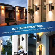 Load image into Gallery viewer, LED Up &amp; Down Lights Outdoor, Cylinder, 12WX2, AC100 - 277V, 80 - 90 Lm/W, IP65, Light Bronze Finish, Double Side - LEDMyPlace
