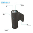 Load image into Gallery viewer, LED Up &amp; Down Lights Outdoor, Cylinder, 12WX2, AC100 - 277V, 80 - 90 Lm/W, IP65, Light Bronze Finish, Double Side - LEDMyPlace