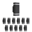 Load image into Gallery viewer, LED Up &amp; Down Wall Lights Outdoor, Square, 2x6W, AC100- 277V, Waterproof Wall Sconce in 2 Lights, ETL-Listed, 80-90 Lumens/W