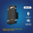 Load image into Gallery viewer, LED Up &amp; Down Wall Lights Outdoor, Square, 2x6W, AC100 - 277V, Waterproof Wall Sconce in 2 Lights, ETL - Listed, 80 - 90 Lumens/W - LEDMyPlace