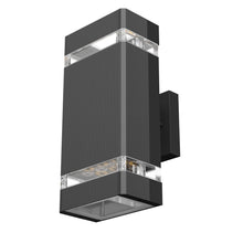 Load image into Gallery viewer, LED Up &amp; Down Wall Lights Outdoor, Square, 2x6W, AC100 - 277V, Waterproof Wall Sconce in 2 Lights, ETL - Listed, 80 - 90 Lumens/W - LEDMyPlace