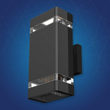 Load image into Gallery viewer, LED Up &amp; Down Wall Lights Outdoor, Square, 2x6W, AC100 - 277V, Waterproof Wall Sconce in 2 Lights, ETL - Listed, 80 - 90 Lumens/W - LEDMyPlace
