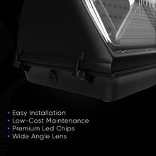 Load image into Gallery viewer, LED Wall Pack Light without Photocell 80W 5700K Forward Throw, IP65 Waterproof, 10400LM, UL, DLC Certified, Outdoor Commercial Security Light, For Porch Garage Warehouse Security Flood Lighting - LEDMyPlace