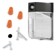 Load image into Gallery viewer, LED Wall Pack Lights with Dusk - to - Dawn Photocell, 13W/18W/26W Wattage Adjustable, 3000K/4000K/5700K CCT Changeable, IP65 Waterproof Outdoor Wall Light Fixture, Commercial Security Lighting - LEDMyPlace