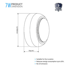 Load image into Gallery viewer, LED Wall Sconce Light, 7W, 3000K (Warm White), Dimmable, Modern Indoor Wall Mount Sconces - LEDMyPlace