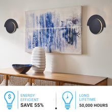 Load image into Gallery viewer, LED Wall Sconce Light For Living Room Lighting, 10W 3000K (Warm White) 483LM 120V Dimmable, Round - LEDMyPlace