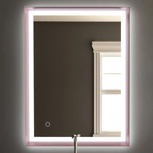 Load image into Gallery viewer, Frontlit/Backlit LED Lighted Bathroom Vanity Mirror with Frame, Anti-Fog, Touch Button, CRI 90+, Adjustable CCT &amp; Memory, Magnum Style