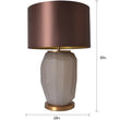 Load image into Gallery viewer, Lola Big Sculpted Glass Best Table Lamp 30" - Spiced Apricot/Chocolate Brown - LEDMyPlace