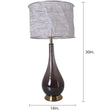 Load image into Gallery viewer, Lola Big Translucent Smoke Gray Ombre Glass Best Table Lamp 30" - Smoke Gray Ombre/Silver Yarn Shade (Set of 2) - LEDMyPlace