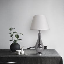 Load image into Gallery viewer, Lola Chrome Droplet Glass Best Table Lamp 28" - Chrome Gray/Creme (Set of 2) - LEDMyPlace