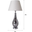 Load image into Gallery viewer, Lola Chrome Droplet Glass Best Table Lamp 28" - Chrome Gray/Creme (Set of 2) - LEDMyPlace