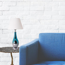 Load image into Gallery viewer, Lola Ombre Droplet Glass Best Table Lamp 28" - Blue Chrome Ombre/Crème - LEDMyPlace