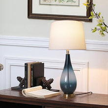 Load image into Gallery viewer, Lola Ombre Droplet Glass Best Table Lamp 28" - Deep Green Ombre/White (Set of 2) - LEDMyPlace