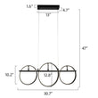 Load image into Gallery viewer, Lucca Circular 3 - Light Adjustable Direction Best LED Pendant Light - Matte Black - LEDMyPlace