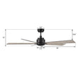 Load image into Gallery viewer, LURGAN 60 inch 5 - Blade No Light Ceiling Fan with Remote - LEDMyPlace