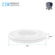 Load image into Gallery viewer, Magnetic LED Puck Lights, CRI90, 3 - Piece Kit With 12V Adaptor &amp; Touch Dimmer, 2.2W Each, 450 LM, Under Counter Lighting for Kitchen Desk Closet, White (Changeable Trim - Sold Separately) - LEDMyPlace