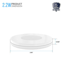Load image into Gallery viewer, Magnetic LED Puck Lights, CRI90, 3 - Piece Kit With 12V Adaptor &amp; Touch Dimmer, 2.2W Each, 450 LM, Under Counter Lighting for Kitchen Desk Closet, White (Changeable Trim - Sold Separately) - LEDMyPlace