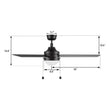 Load image into Gallery viewer, MALTA 52 inch 3 - Blade Ceiling Fan with LED Light &amp; Pull Chain - LEDMyPlace