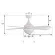 Load image into Gallery viewer, MALTA 52 inch 4 - Blade Ceiling Fan with LED Light &amp; Pull Chain - LEDMyPlace