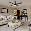 Load image into Gallery viewer, MALTA 52 inch 4 - Blade Ceiling Fan with LED Light &amp; Pull Chain - LEDMyPlace