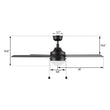 Load image into Gallery viewer, MALTA 52 inch 5 - Blade Ceiling Fan with LED Light &amp; Pull Chain - LEDMyPlace