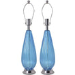 Load image into Gallery viewer, Manolya Translucent Glass Best Table Lamp 28" - Sky Blue/Ivory White (Set of 2) - LEDMyPlace