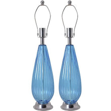 Load image into Gallery viewer, Manolya Translucent Glass Best Table Lamp 28" - Sky Blue/Ivory White (Set of 2) - LEDMyPlace