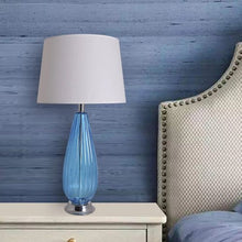 Load image into Gallery viewer, Manolya Translucent Glass Best Table Lamp 28" - Sky Blue/Ivory White (Set of 2) - LEDMyPlace