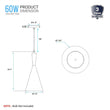 Load image into Gallery viewer, Matte Black Pendant Light Fixture, Subulate Style, E26 Base, Steel Body, UL Listed - LEDMyPlace