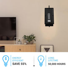 Load image into Gallery viewer, Matte Black Wall Sconce Light, UL Listed for Damp Location, E26 Base, 3 Years Warranty, Hallway Light Fixtures - LEDMyPlace