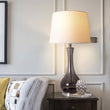 Load image into Gallery viewer, Melati Smoke Gray Ombre Glass Best Table Lamp 28" - Smoke Gray/White (Set of 2) - LEDMyPlace