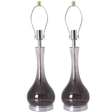 Load image into Gallery viewer, Melati Smoke Gray Ombre Glass Best Table Lamp 28" - Smoke Gray/White (Set of 2) - LEDMyPlace