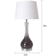 Load image into Gallery viewer, Melati Smoke Gray Ombre Glass Best Table Lamp 28" - Smoke Gray/White (Set of 2) - LEDMyPlace