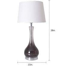Load image into Gallery viewer, Melati Smoke Gray Ombre Glass Best Table Lamp 28" - Smoke Gray/White (Set of 2) - LEDMyPlace