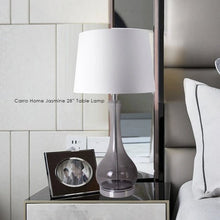 Load image into Gallery viewer, Melati Smoke Gray Ombre Glass Best Table Lamp 28" - Smoke Gray/White (Set of 2) - LEDMyPlace