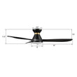 Load image into Gallery viewer, MERTON 52 inch 3 - Blade Smart Ceiling Fan with LED Light &amp; Remote - LEDMyPlace