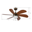 Load image into Gallery viewer, Minimus 38 - inch Indoor Best Smart Ceiling Fan with Light Kit &amp; Wall Control, Works with Alexa/Google Home/Siri - LEDMyPlace