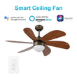 Load image into Gallery viewer, Minimus 38 - inch Indoor Best Smart Ceiling Fan with Light Kit &amp; Wall Control, Works with Alexa/Google Home/Siri - LEDMyPlace