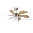 Load image into Gallery viewer, Minimus 38 - inch Indoor Best Smart Ceiling Fan with Light Kit &amp; Wall Control, Works with Alexa/Google Home/Siri - LEDMyPlace