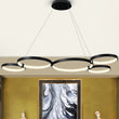 Load image into Gallery viewer, Modern Circular Chandelier, 5 - Light, 92W, 3000K (Warm White), 3677 Lumens, Wheel Chandelier, Dimension: 50.1''x31.6''x110'' - LEDMyPlace