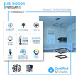 Load image into Gallery viewer, Modern Two - Tier Square Chandelier Lighting, 54W, 3000K, 3016LM, Dimension : 19.7''L×19.7''W×55''H - LEDMyPlace